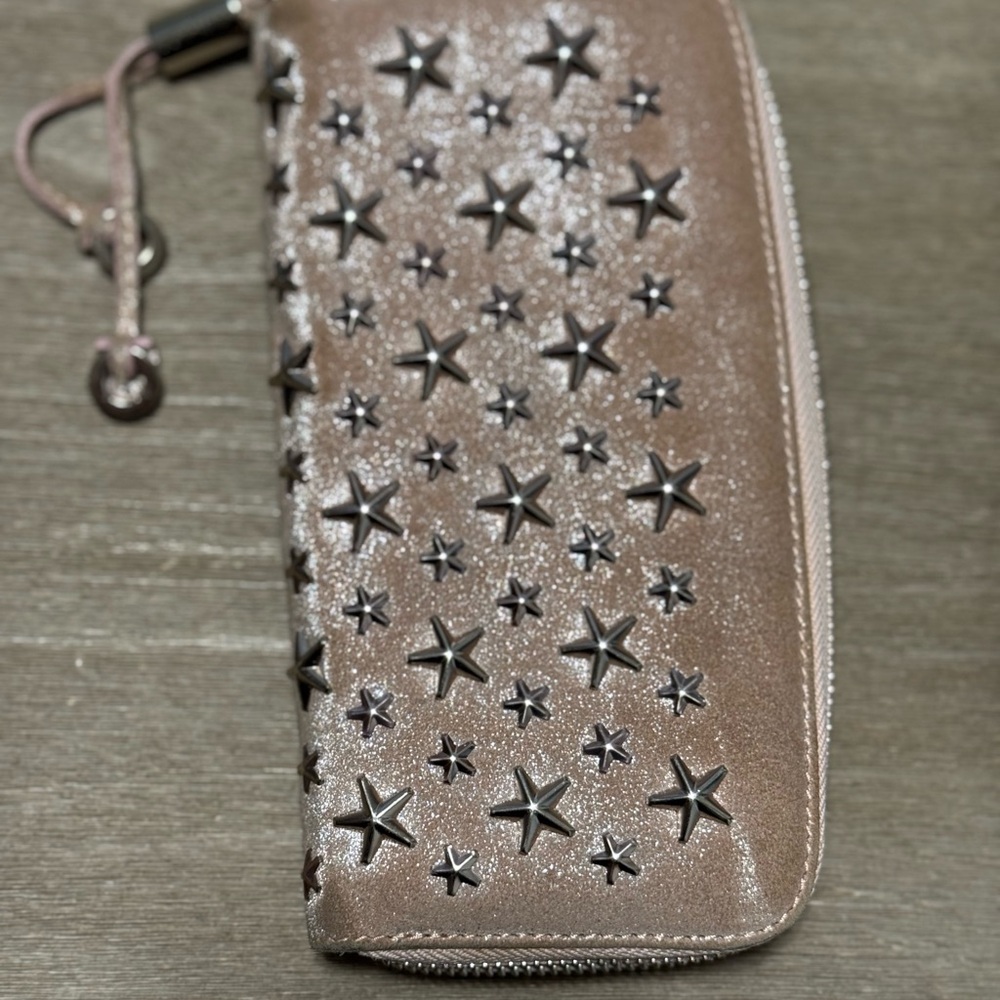 Star-Studded Suede Jimmy Choo Wallet